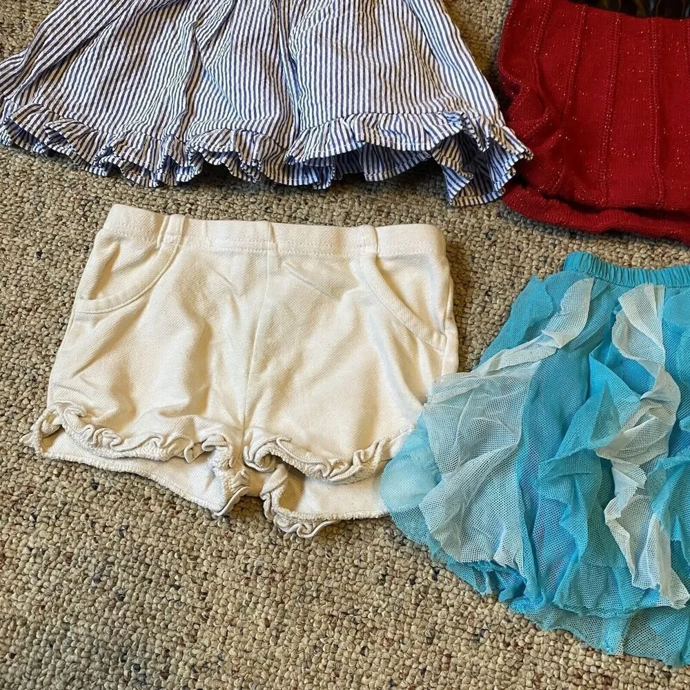 Baby Girl Clothing Lot of 4 Spring Summer Dress Shorts Size 6/9/12M Mixed Brand